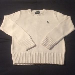 Boys white Polo sweater